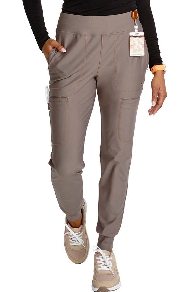 CK092 Cherokee Women's Mid Rise Tapered Leg Scrub Pant
