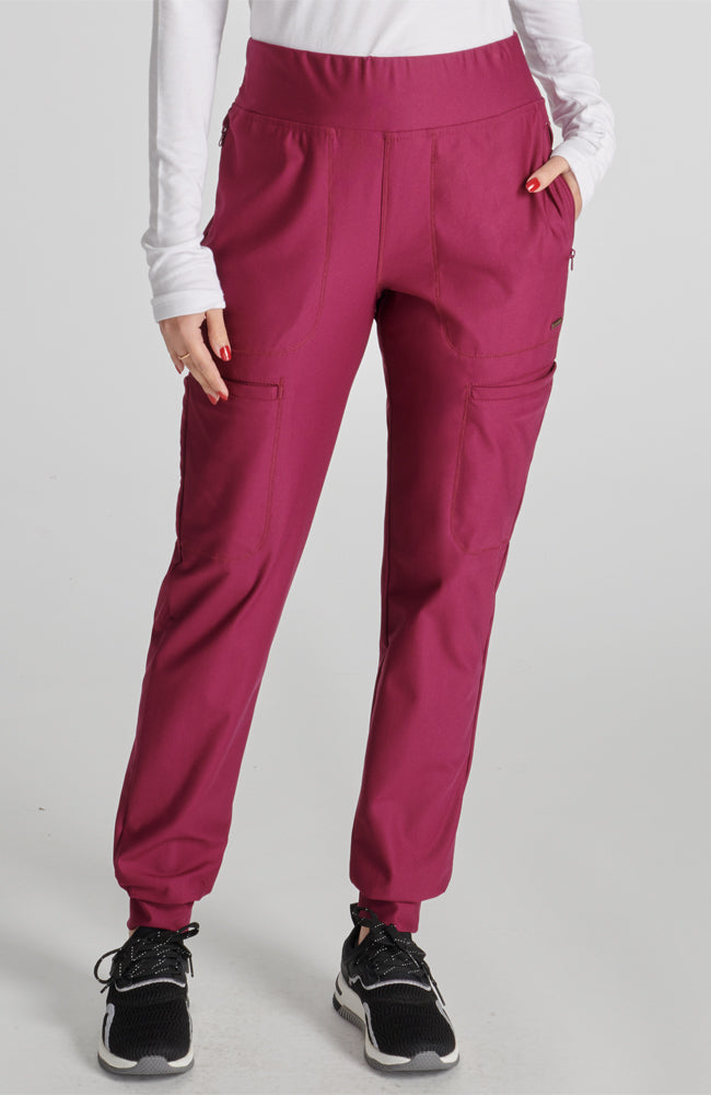 CK092 Cherokee Women's Mid Rise Tapered Leg Scrub Pant