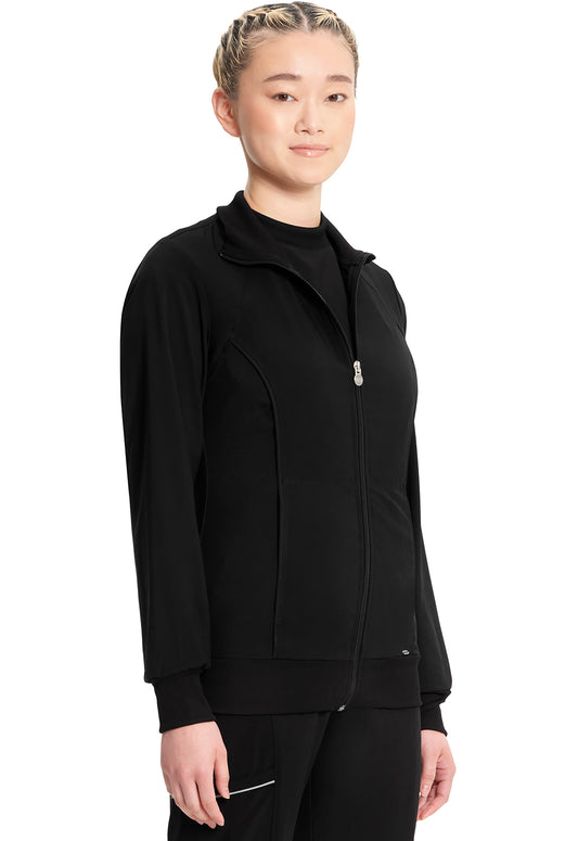 Women's Infinity Zip Front Jacket in Black
