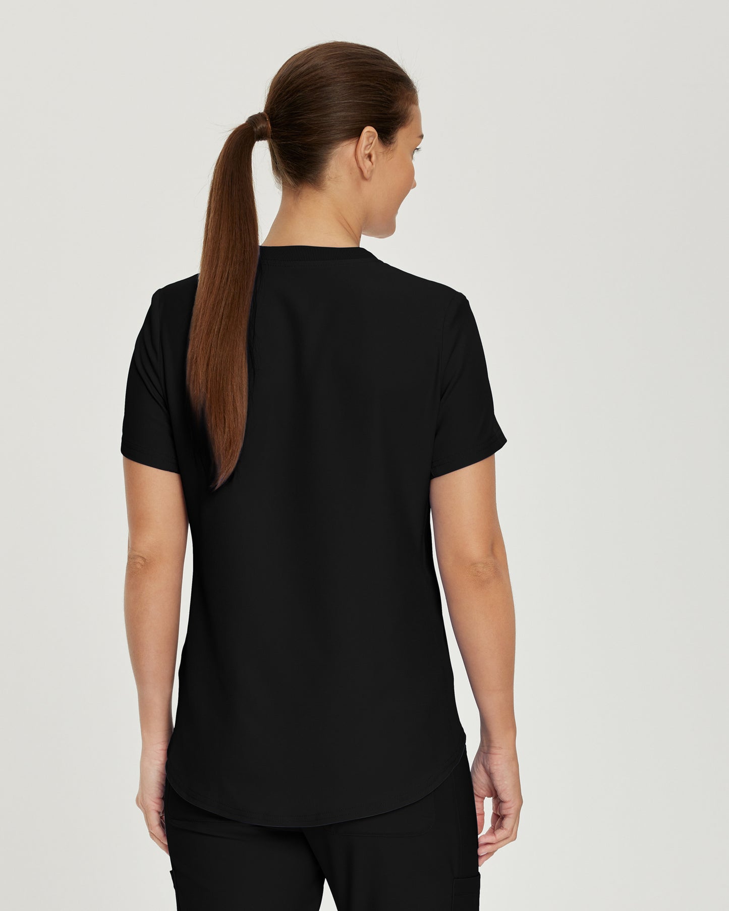 Landau Forward Women's Curved Hem Tuck-In V-Neck Top