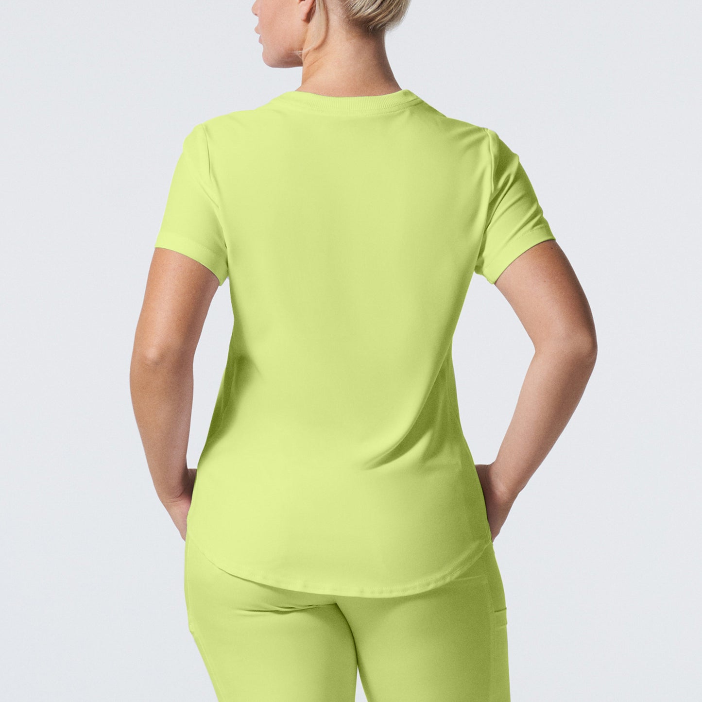 Landau Forward Women's Curved Hem Tuck-In V-Neck Top