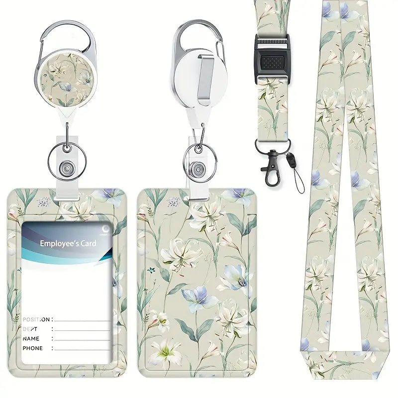 Portable ID Badge Holder with Lanyard