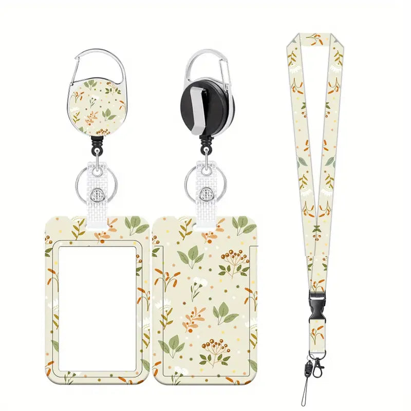 Portable ID Badge Holder with Lanyard