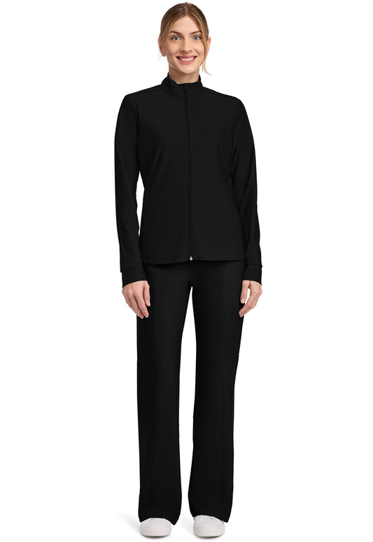 Cherokee- Women's 3-Pocket Warm-up Jacket in Black