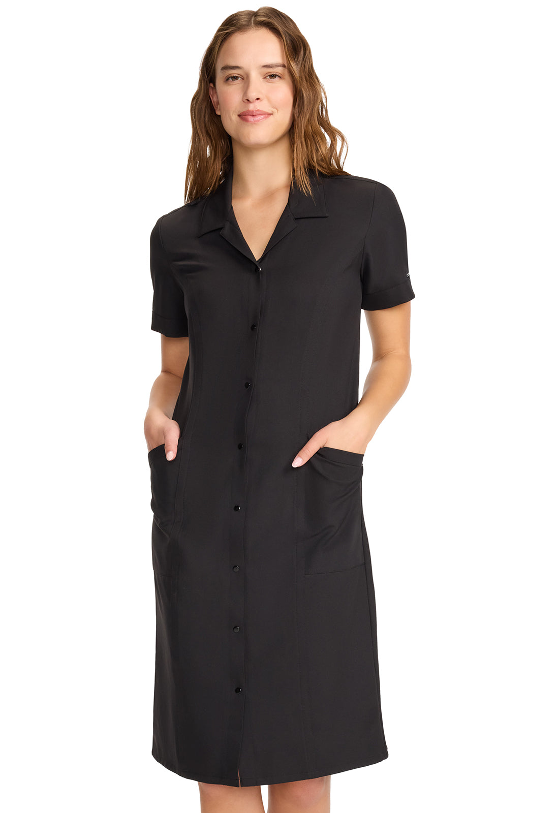 CK512A - Cherokee Women Button Front Dress