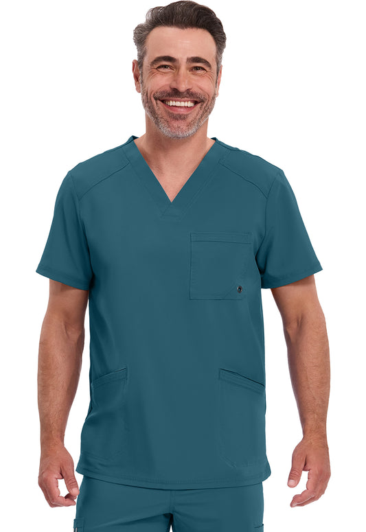 Infinity Men's V-Neck Solid Scrub Top