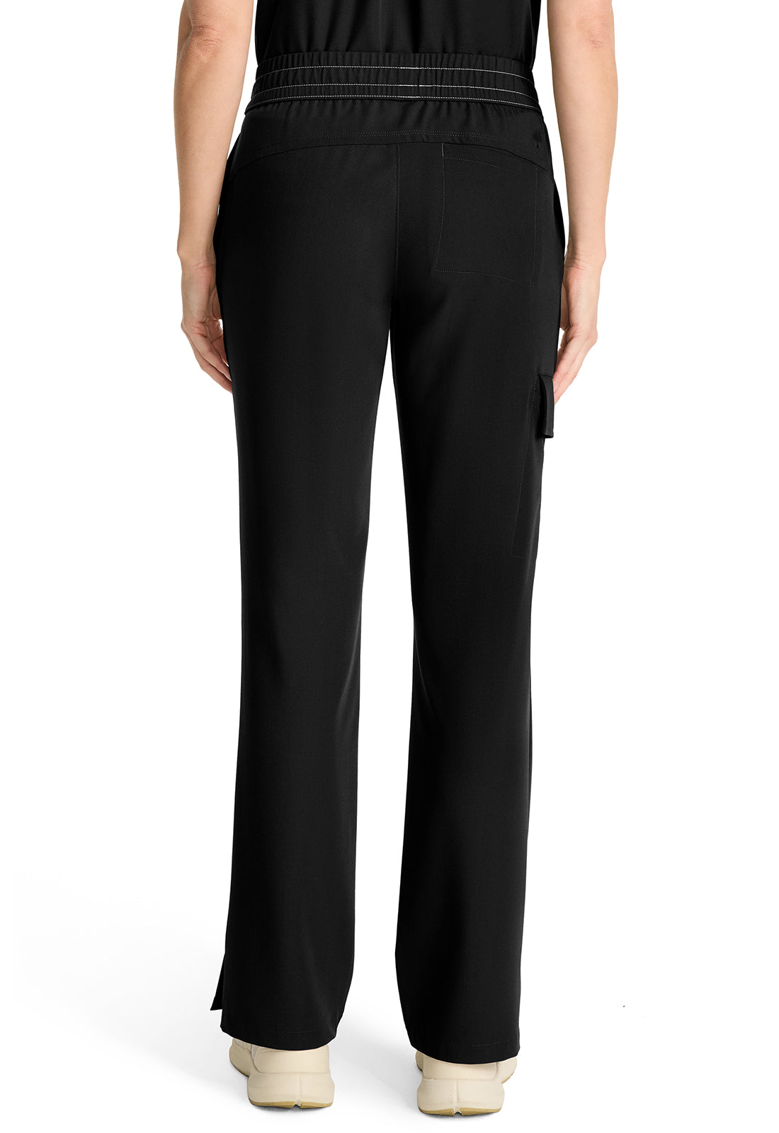 HH153-( Core Colour) Mid Rise Drawstring Straight Leg.