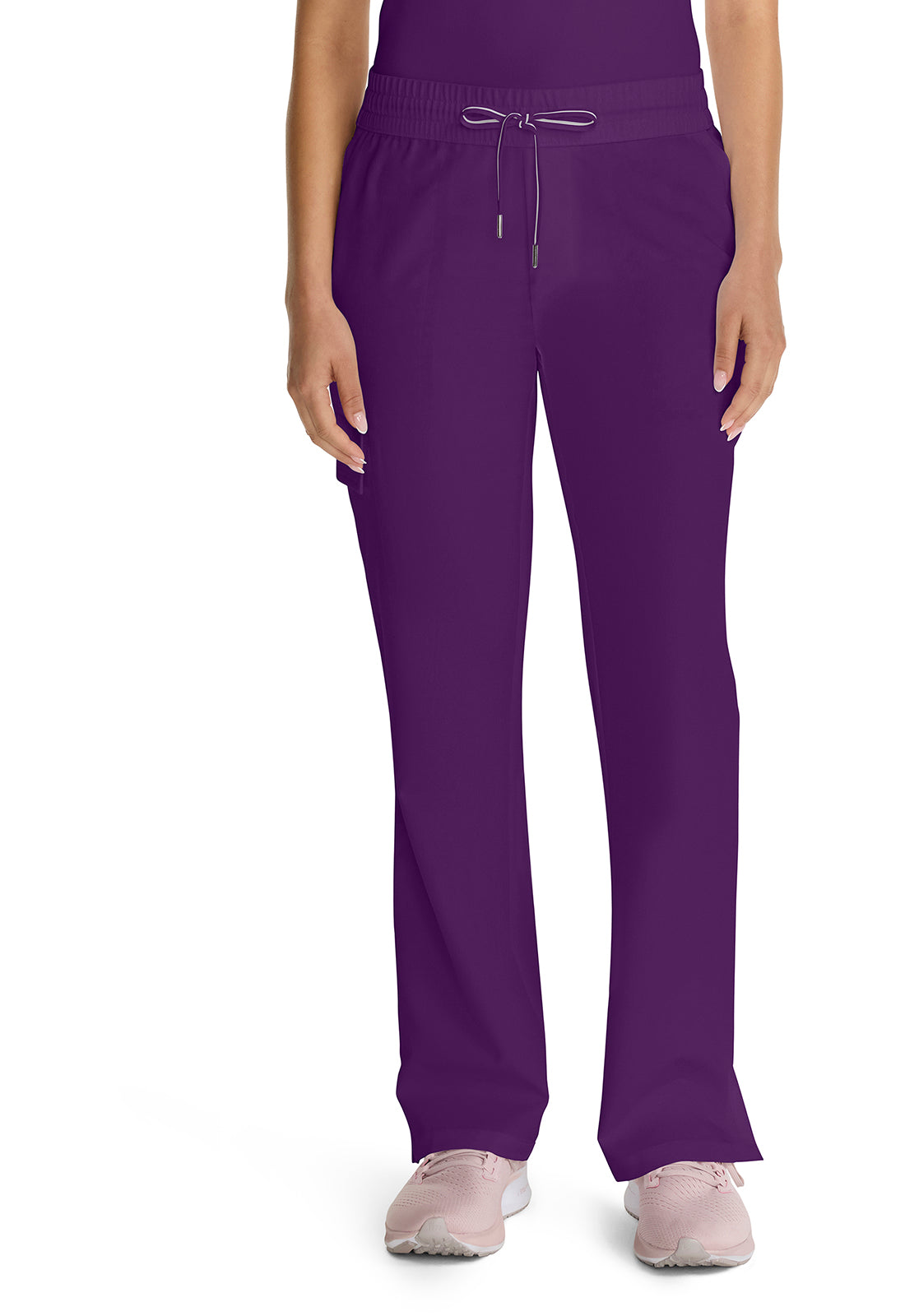 HH153-( Core Colour) Mid Rise Drawstring Straight Leg.