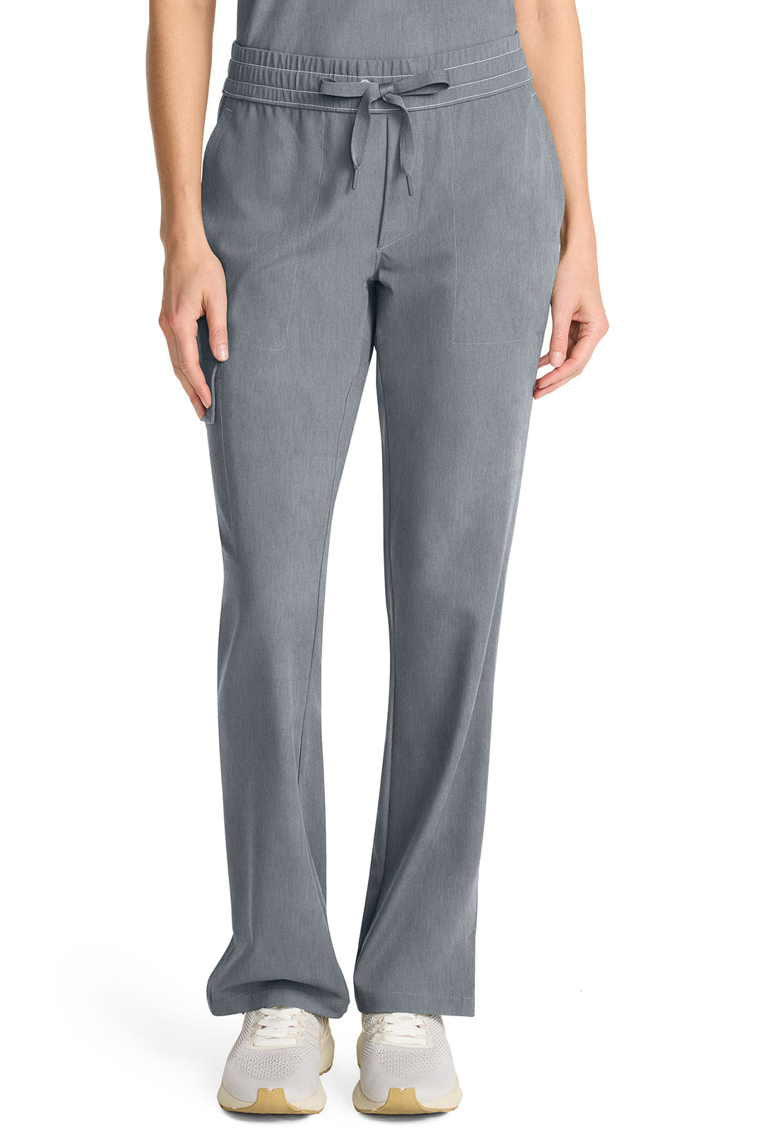 HH153-( Core Colour) Mid Rise Drawstring Straight Leg.