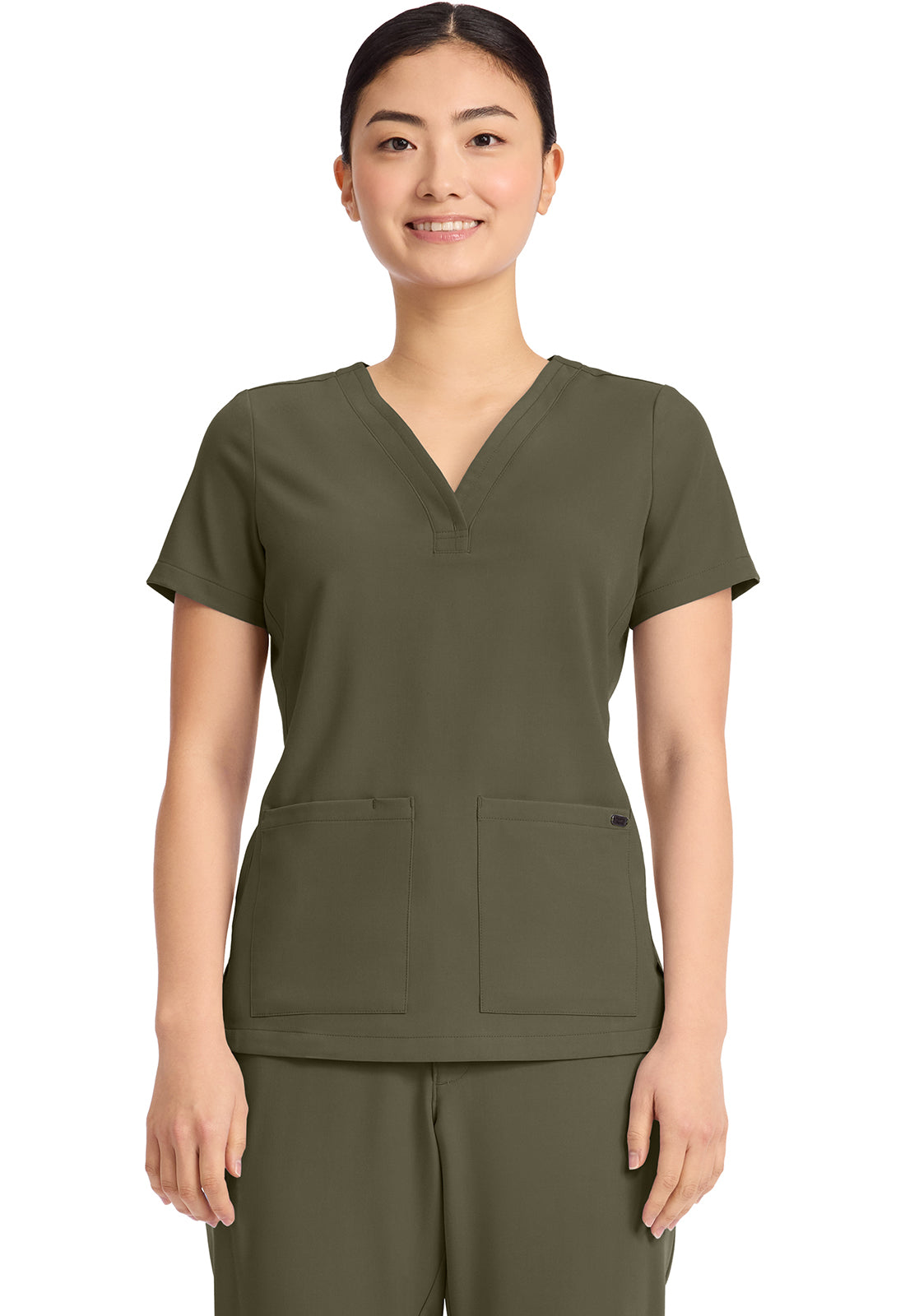 HH751 - Cherokee Women's 3-Pocket Y-Neck