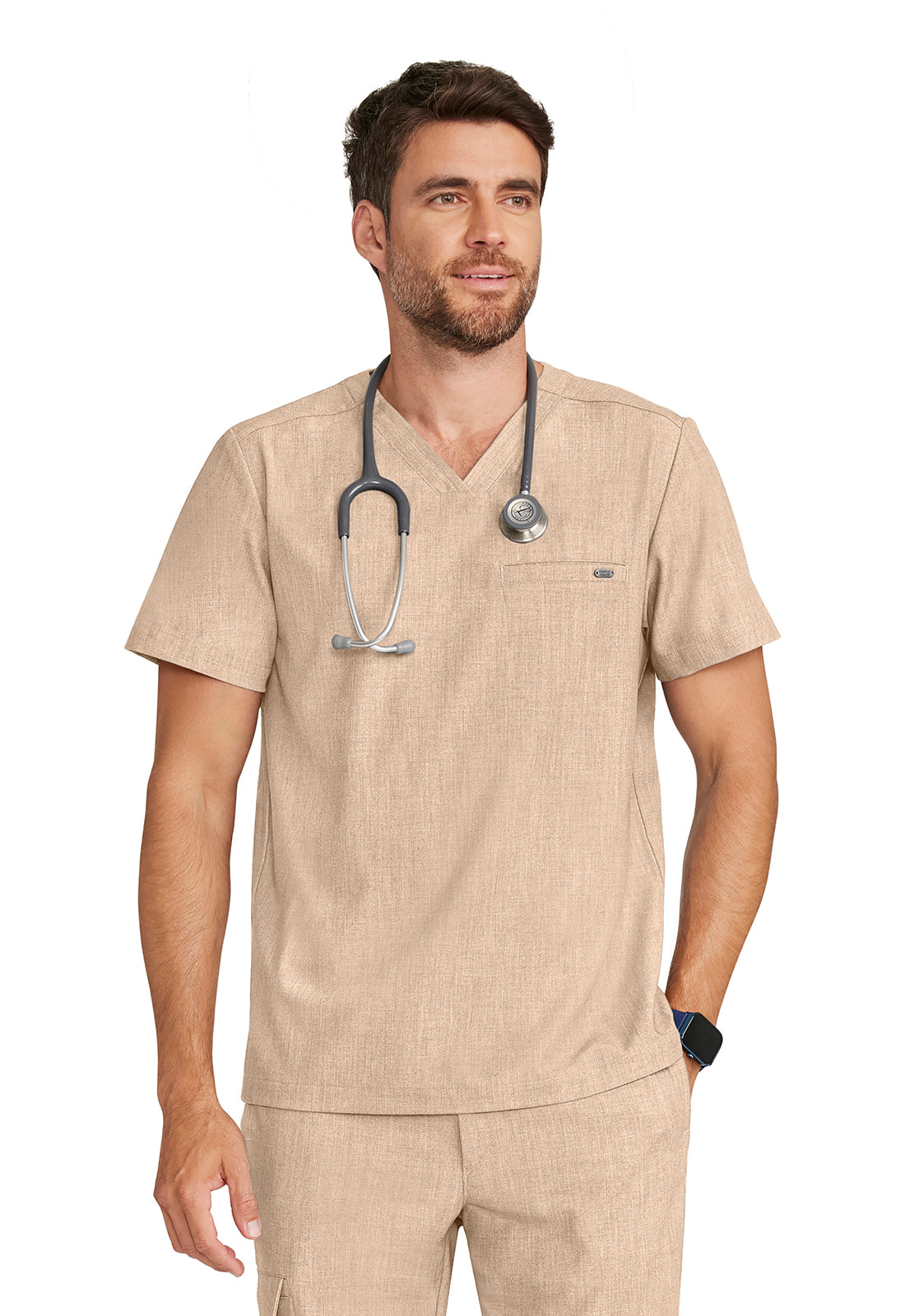 HH758 - Cherokee Men's 1-Pocket V-Neck Top