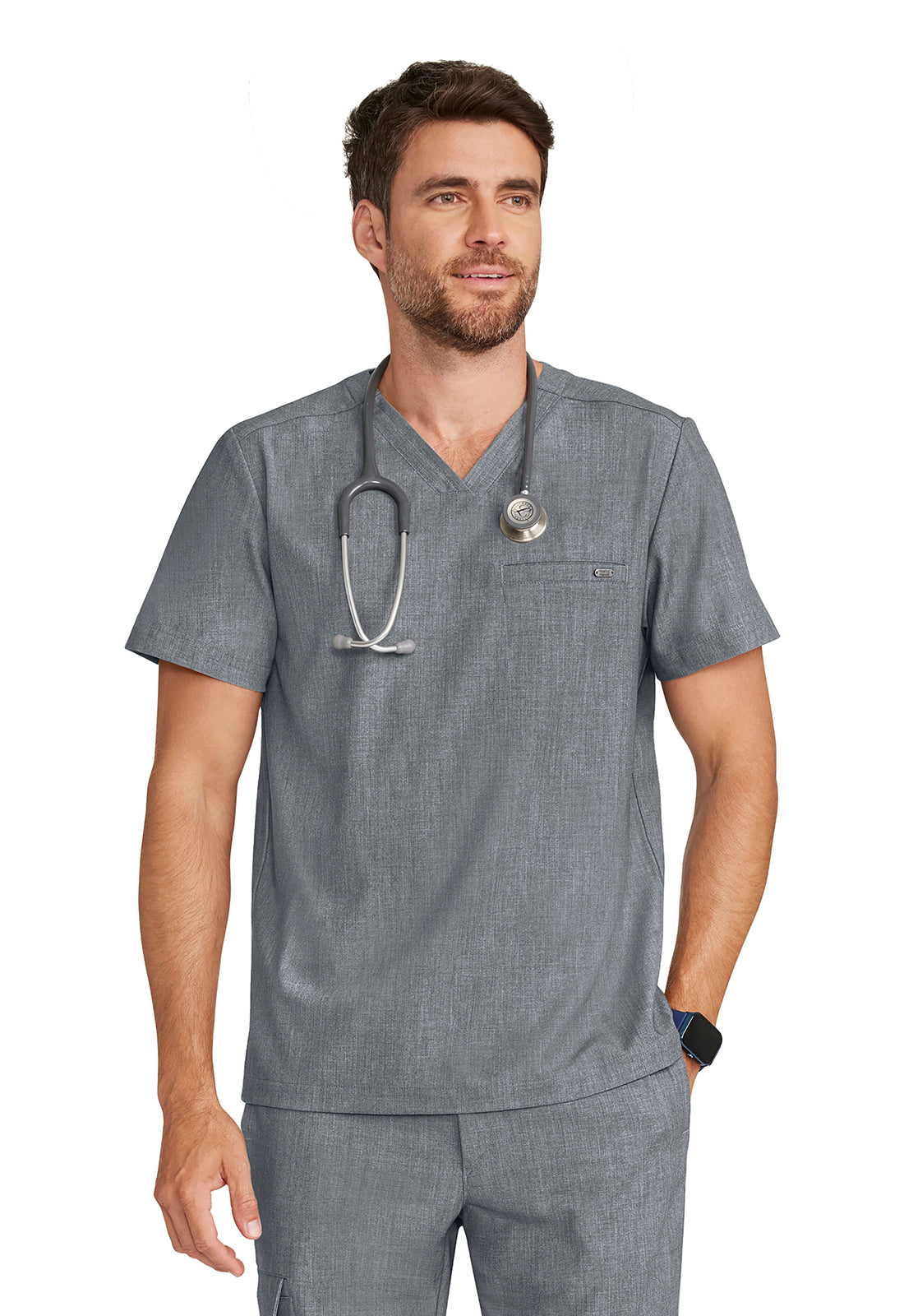 HH758 - Cherokee Men's 1-Pocket V-Neck Top