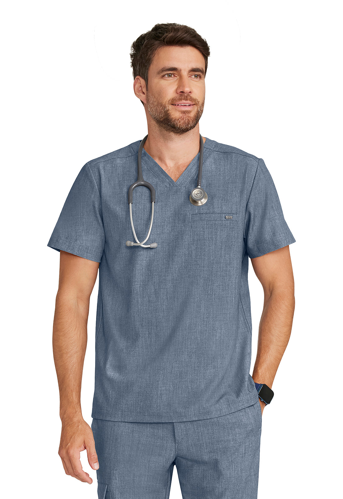 HH758 - Cherokee Men's 1-Pocket V-Neck Top