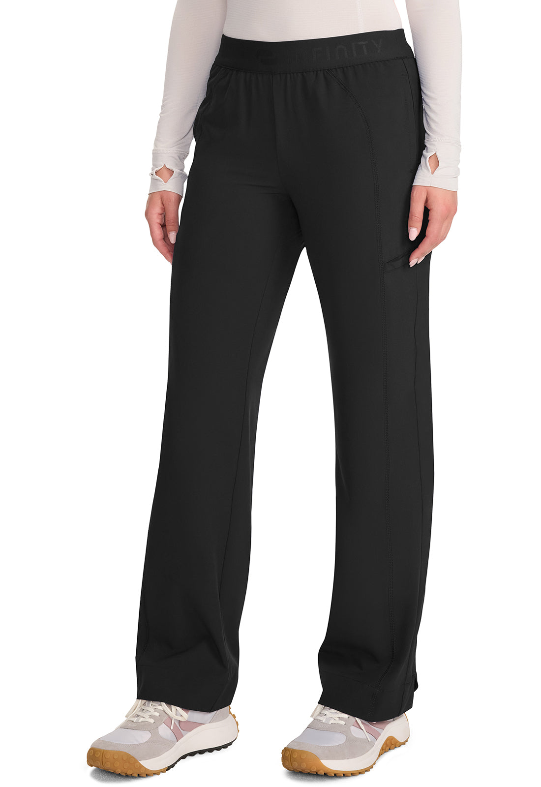 IN011A - Cherokee Women's Mid-Rise Wide Leg Pant