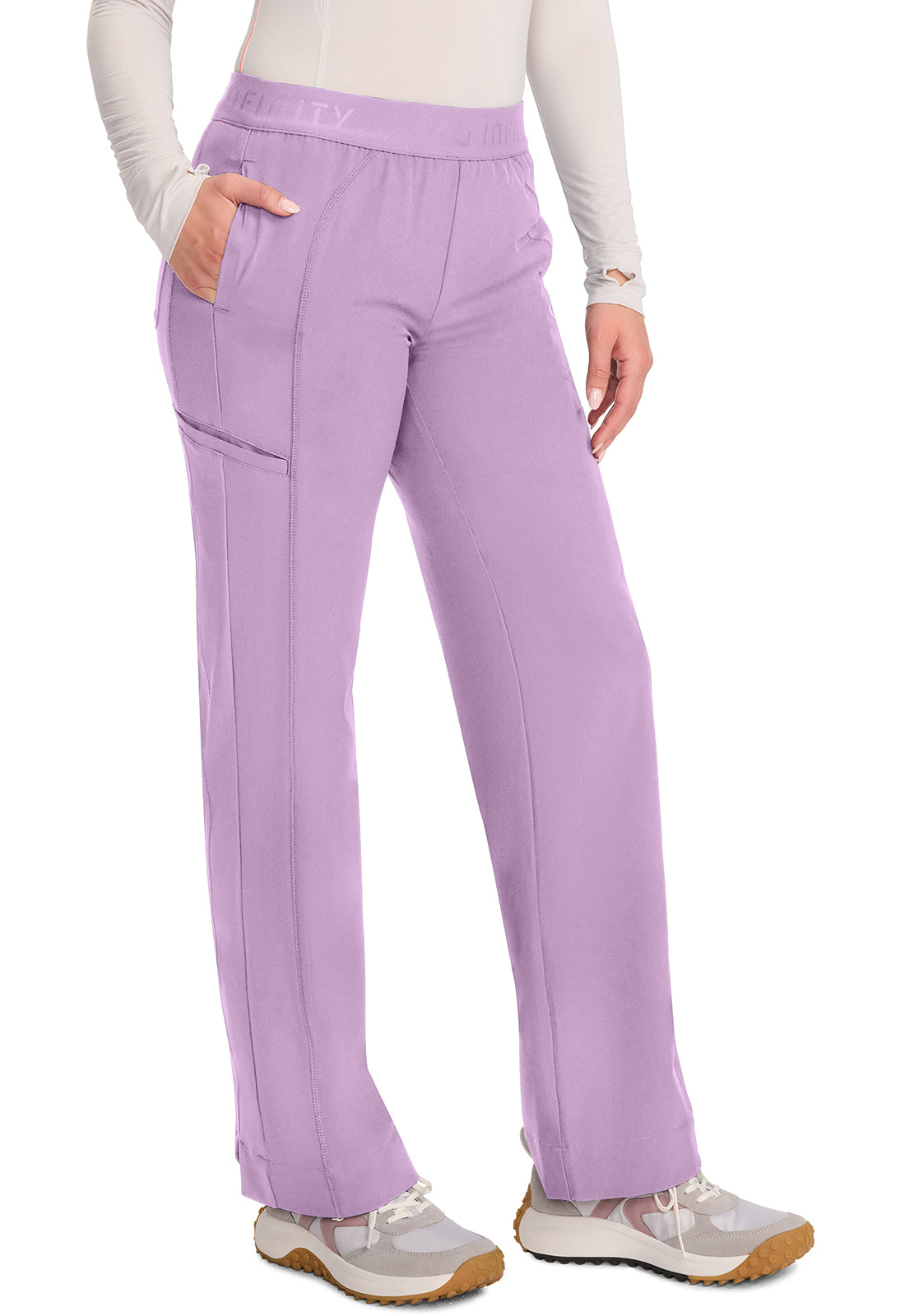 IN011A - Cherokee Women's Mid-Rise Wide Leg Pant