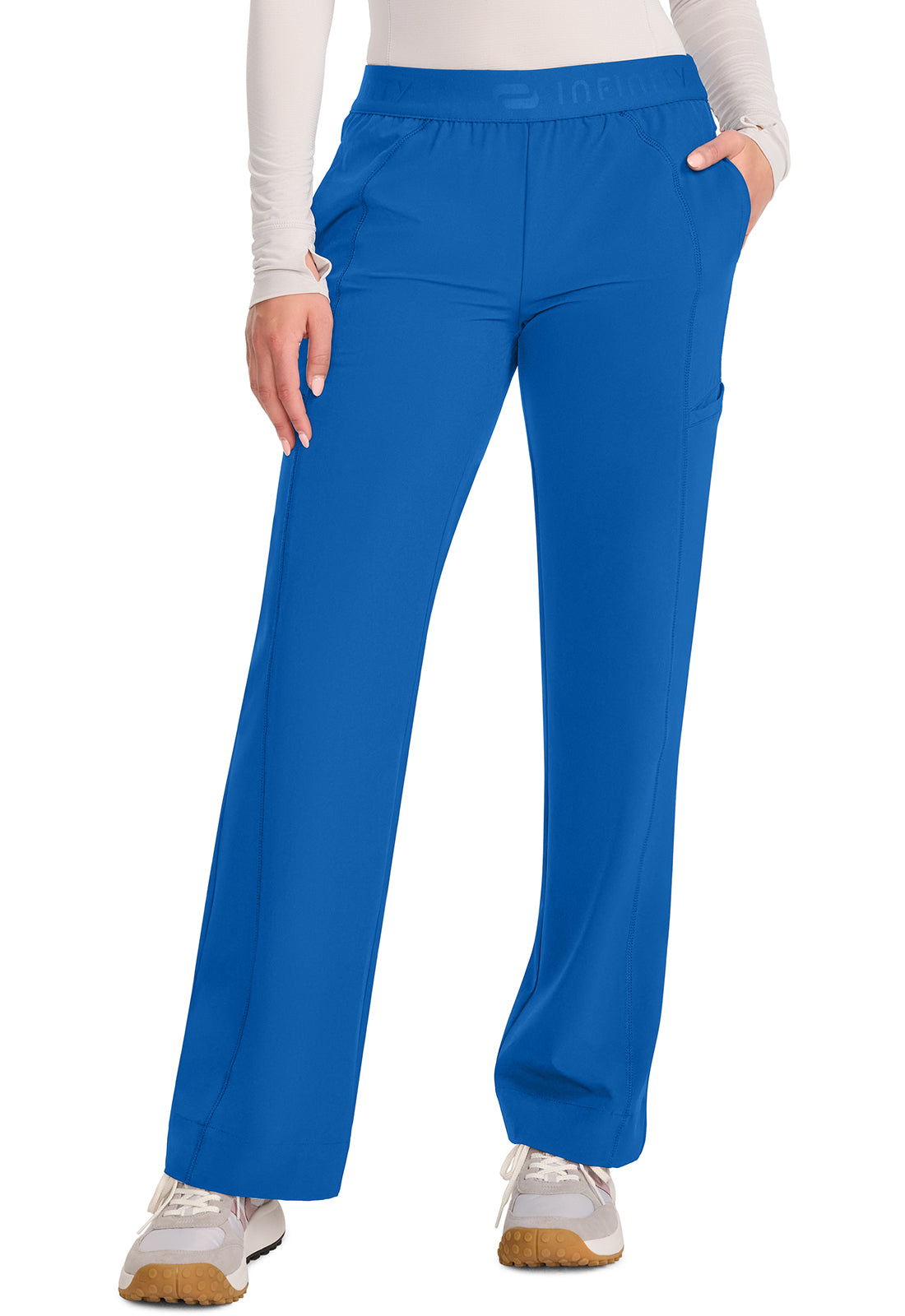 IN011A - Cherokee Women's Mid-Rise Wide Leg Pant