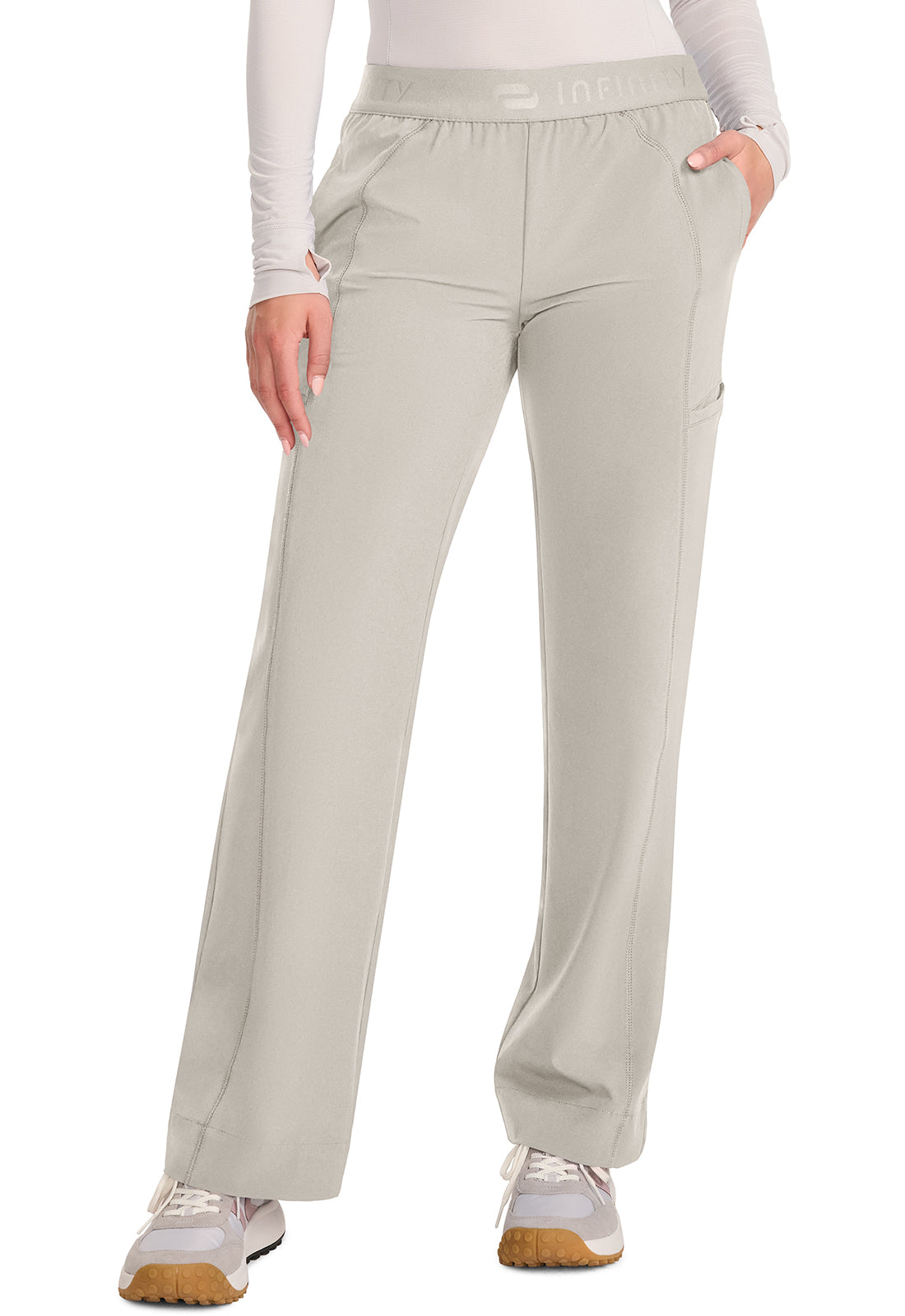 IN011A - Cherokee Women's Mid-Rise Wide Leg Pant
