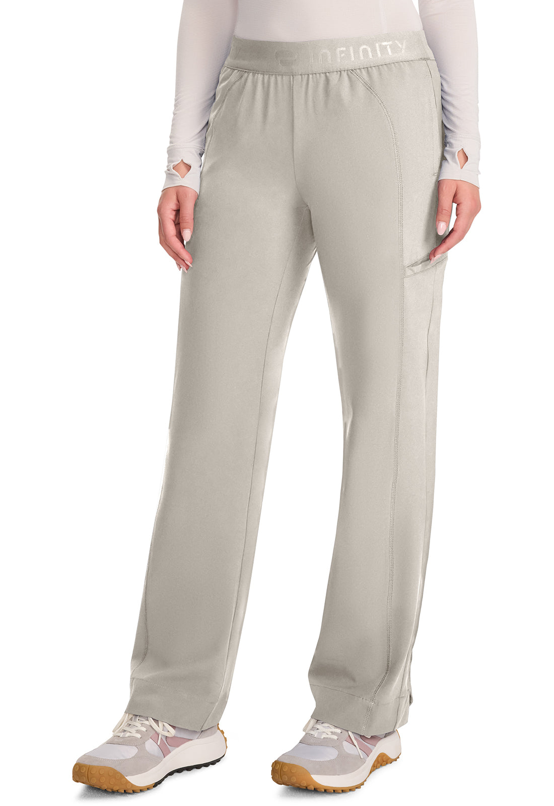 IN011A - Cherokee Women's Mid-Rise Wide Leg Pant