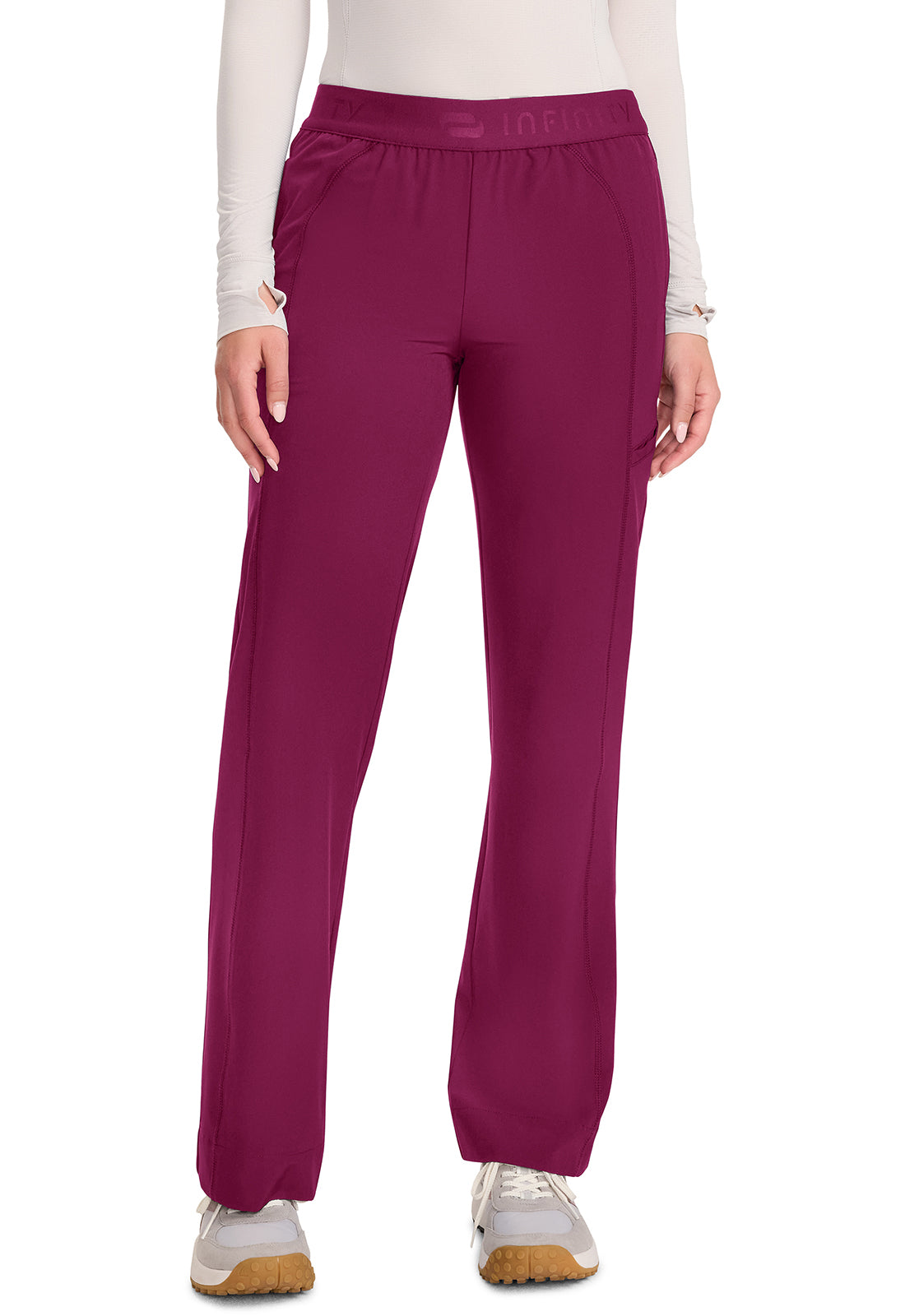 IN011A - Cherokee Women's Mid-Rise Wide Leg Pant