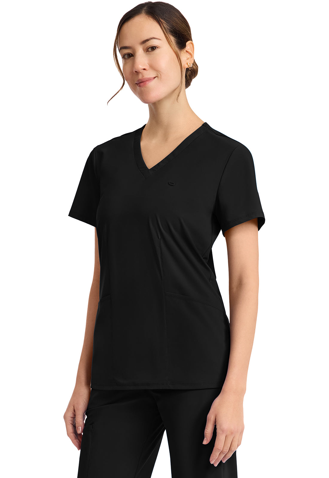IN647A - Cherokee Women's 2-Pocket V-Neck Top