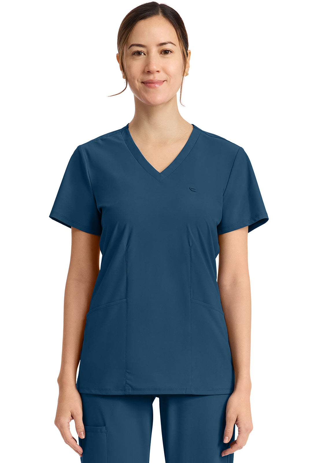 IN647A - Cherokee Women's 2-Pocket V-Neck Top