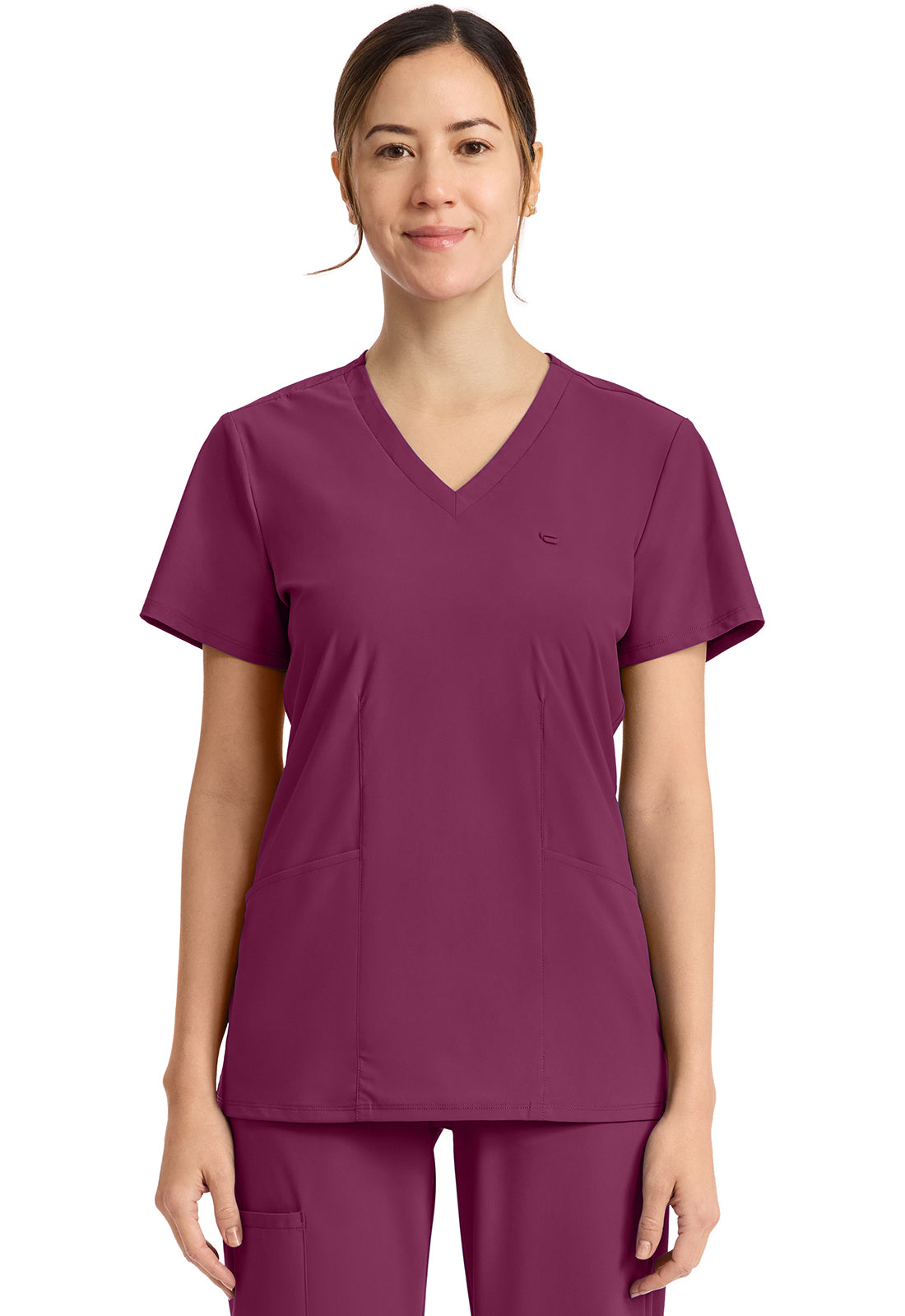 IN647A - Cherokee Women's 2-Pocket V-Neck Top