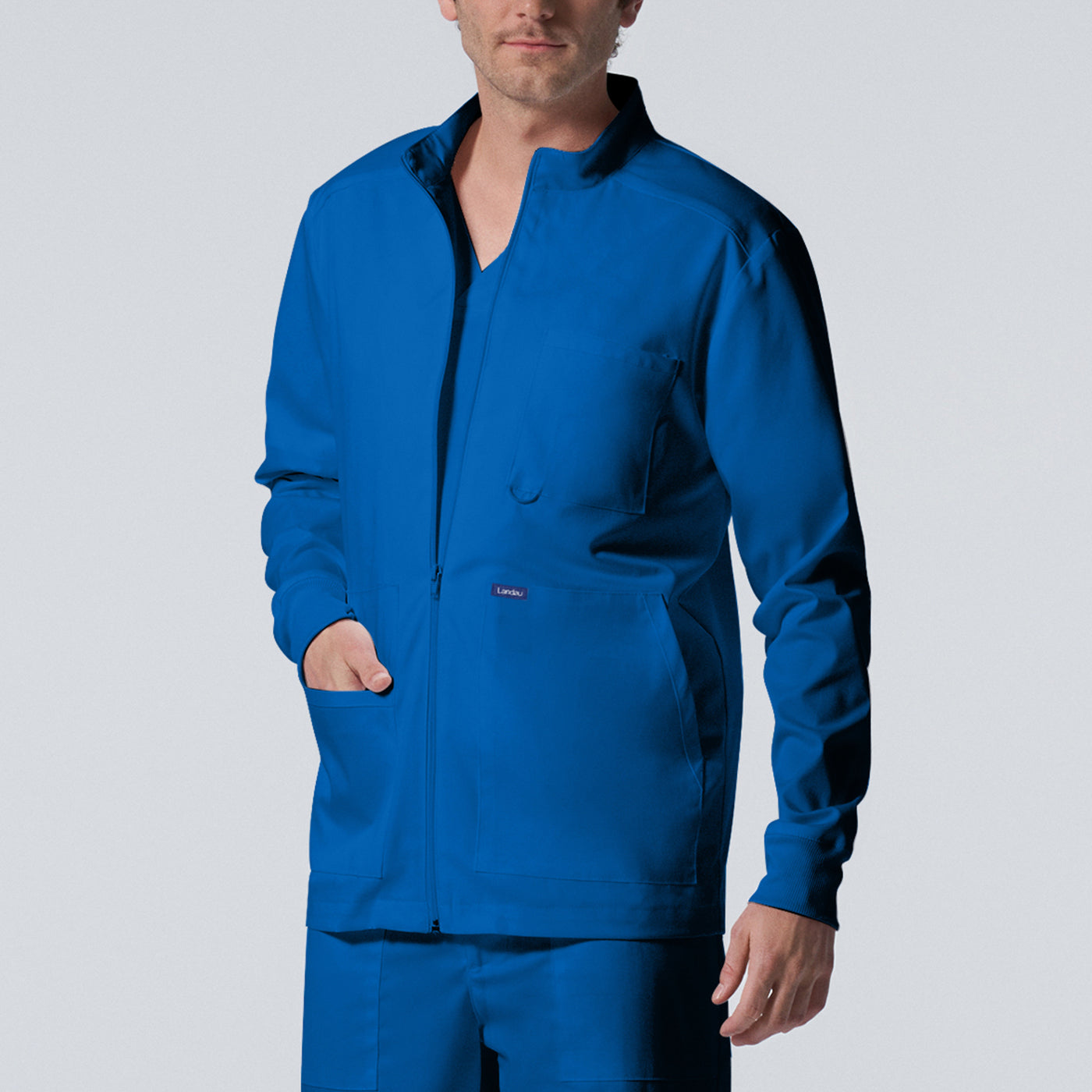 LJ702 - Landau ProFlex Men's 4-Pocket Scrub Jacket