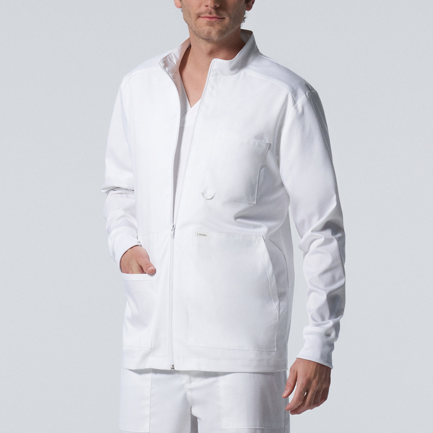 LJ702 - Landau ProFlex Men's 4-Pocket Scrub Jacket