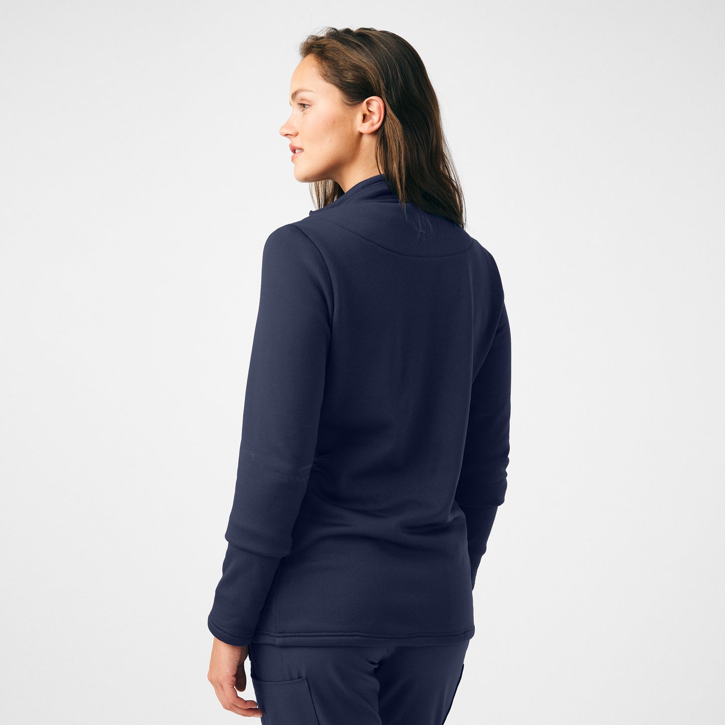 Landau Forward Women's 5-Pocket Zip-Front Fleece Scrub Jacket
