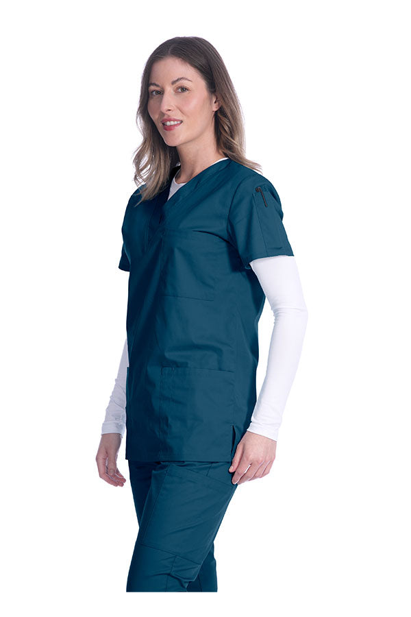 1005 Unisex Greentown Classix 3 Pocket V-Neck Soft Cotton Scrub Top