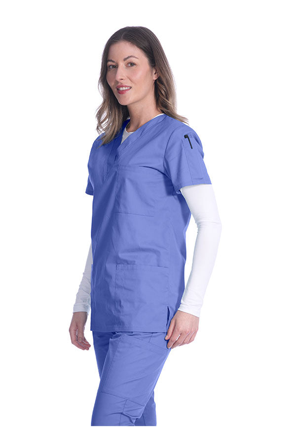 1005 Unisex Greentown Classix 3 Pocket V-Neck Soft Cotton Scrub Top