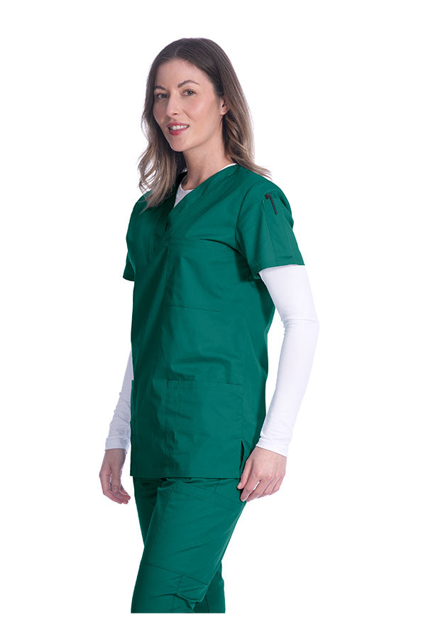 1005 Unisex Greentown Classix 3 Pocket V-Neck Soft Cotton Scrub Top