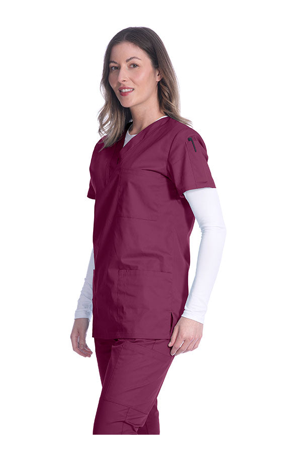 1005 Unisex Greentown Classix 3 Pocket V-Neck Soft Cotton Scrub Top