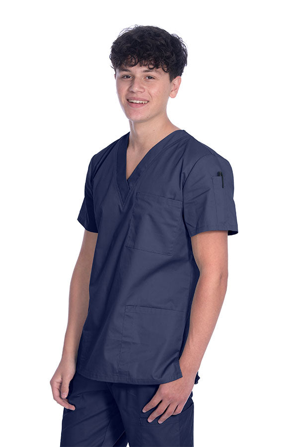 1005 Unisex Greentown Classix 3 Pocket V-Neck Soft Cotton Scrub Top
