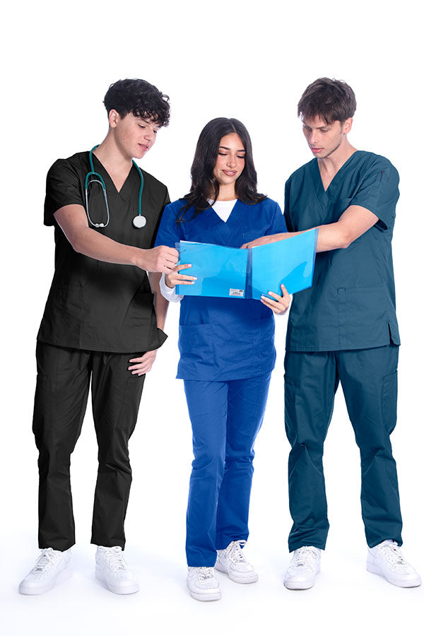 1005 Unisex Greentown Classix 3 Pocket V-Neck Soft Cotton Scrub Top