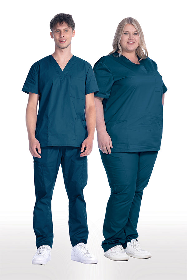 1005 Unisex Greentown Classix 3 Pocket V-Neck Soft Cotton Scrub Top