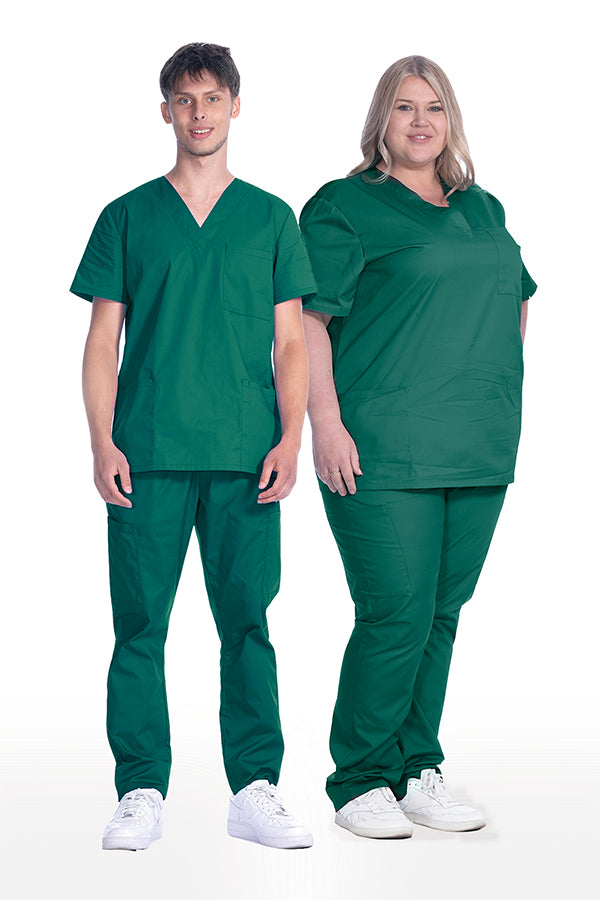 1005 Unisex Greentown Classix 3 Pocket V-Neck Soft Cotton Scrub Top