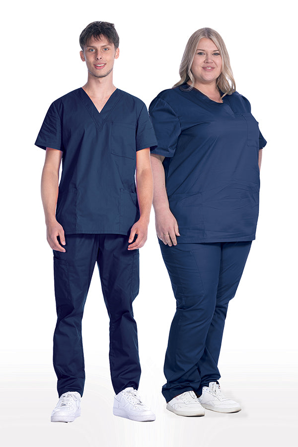 1005 Unisex Greentown Classix 3 Pocket V-Neck Soft Cotton Scrub Top