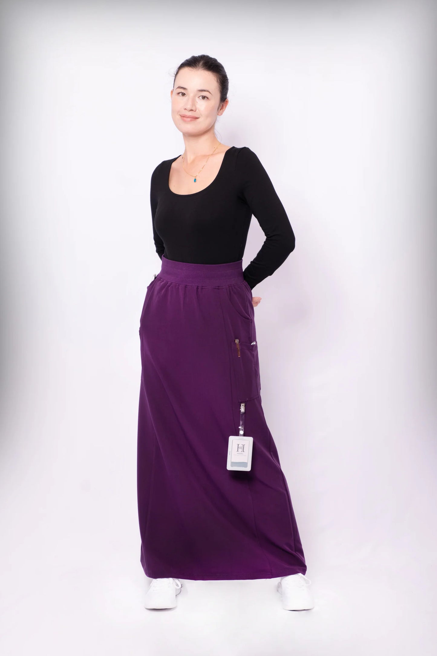 Hazel Scrub Skirt Iris- Regular length