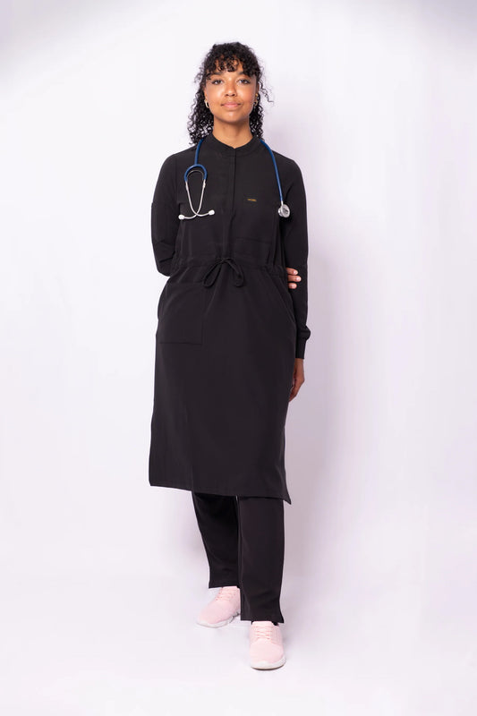 Long Sleeved Scrub Top Hazel Camellia