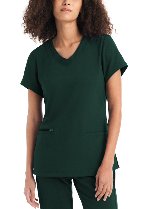 WT127 White Cross CRFT Women's 3-Pocket V-neck Scrub Top