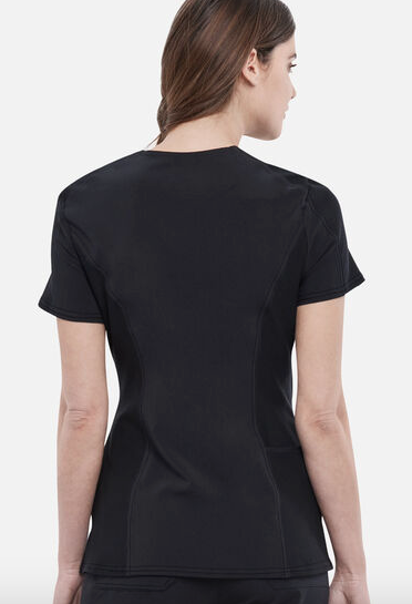 CK711: Women's V-Neck Solid Scrub Top