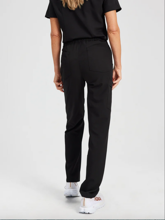 Garde Malade Julieta Black Straight Cut Scrub Pants