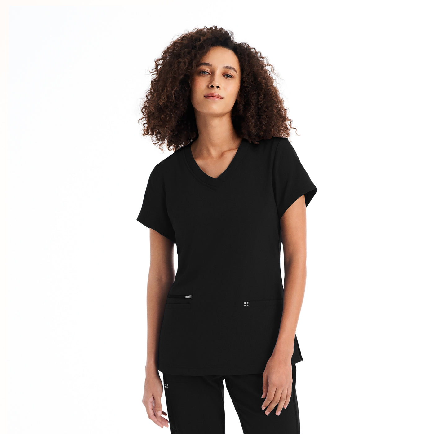 WT127 White Cross CRFT Women's 3-Pocket V-neck Scrub Top