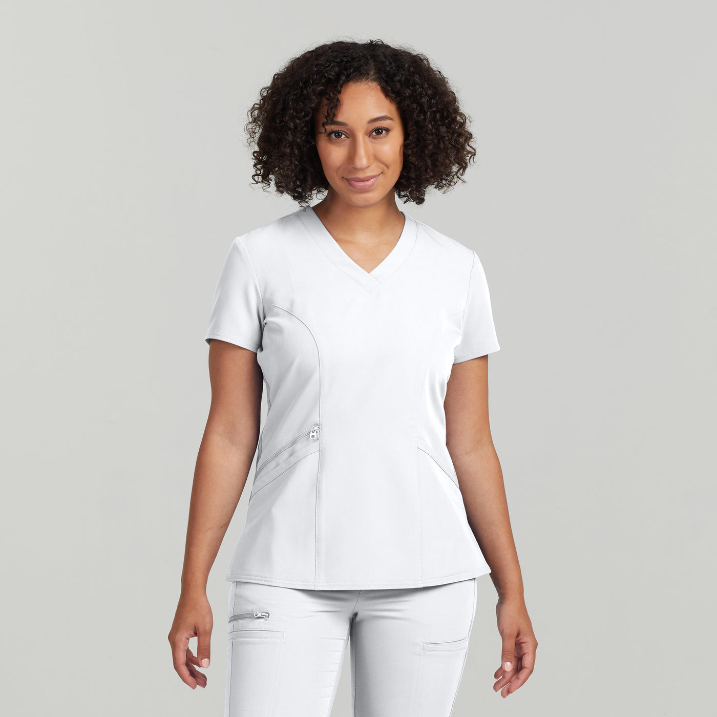 White Cross V-Tess Women's 3-Pocket V-Neck Scrub Top