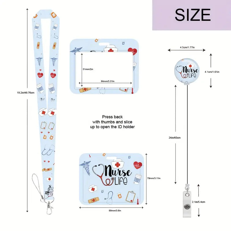 Portable ID Badge Holder with Lanyard