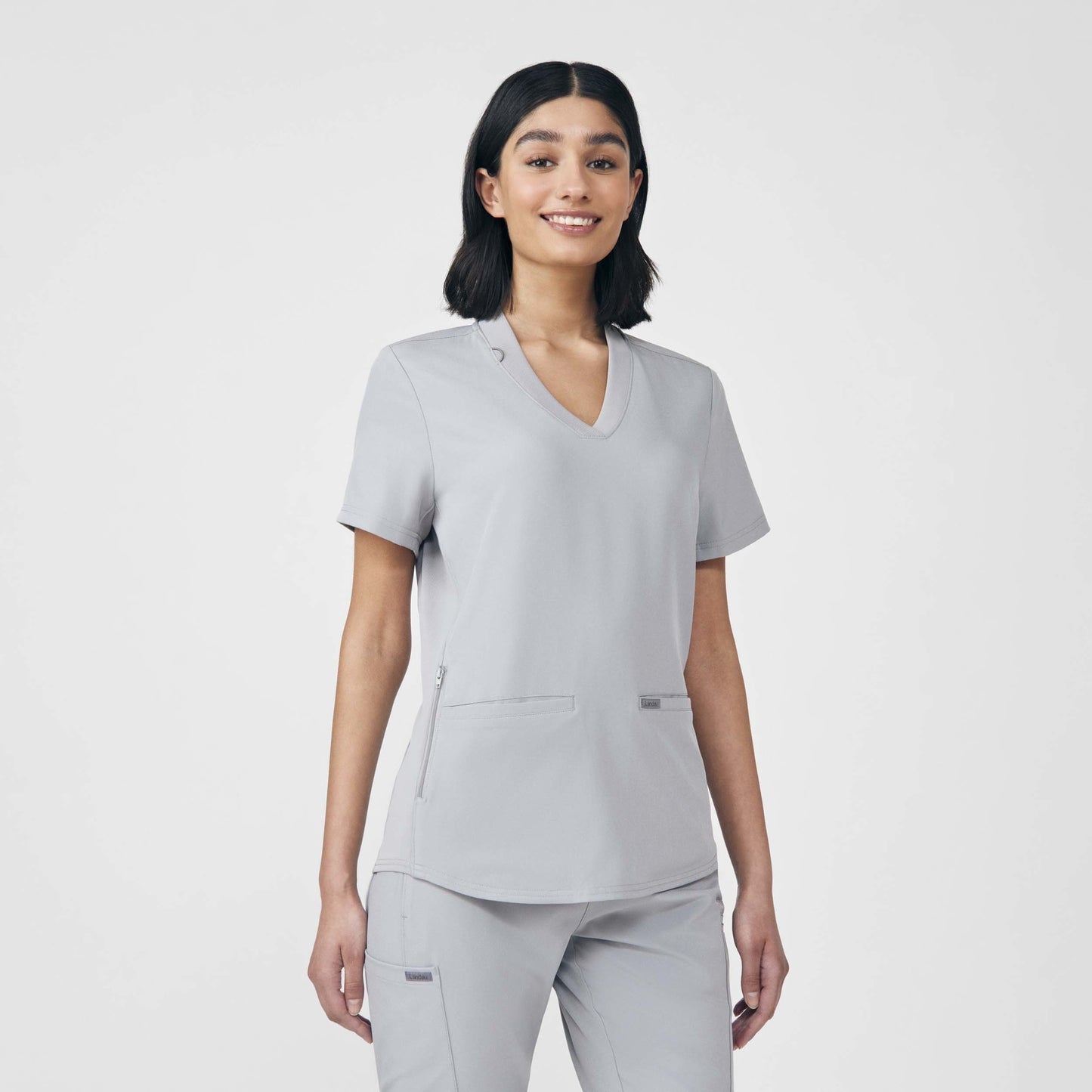 LT100 (Additional Colours) - Landau Forward Women's Rib Knit V-Neck Top