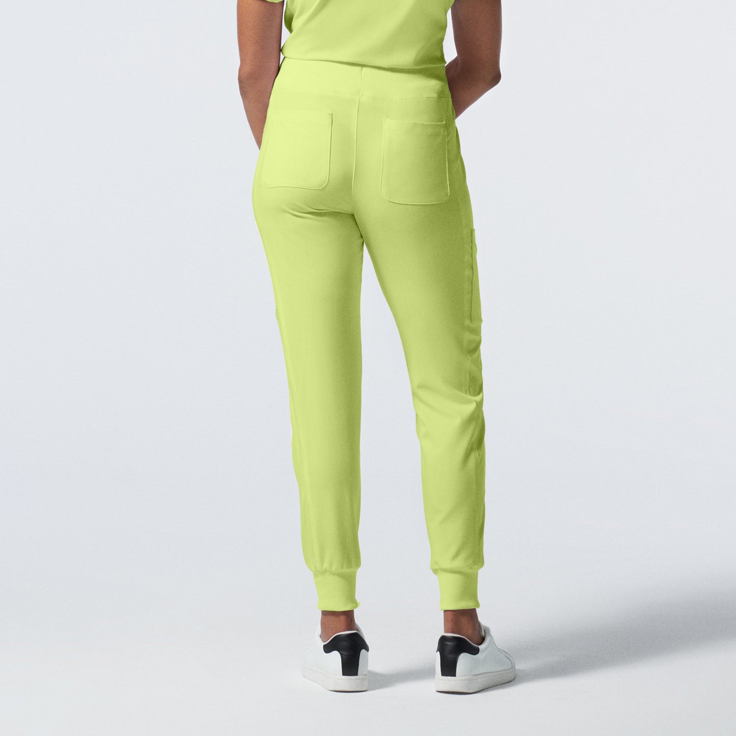 LB401P White Cross Landau Forward Citron Petite Jogger Pants