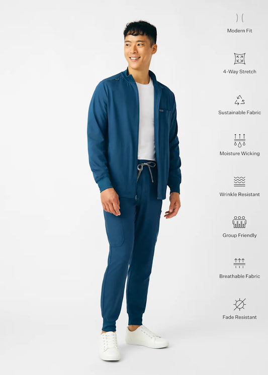 Landau Forward Men's 3-POCKET SCRUB JACKET