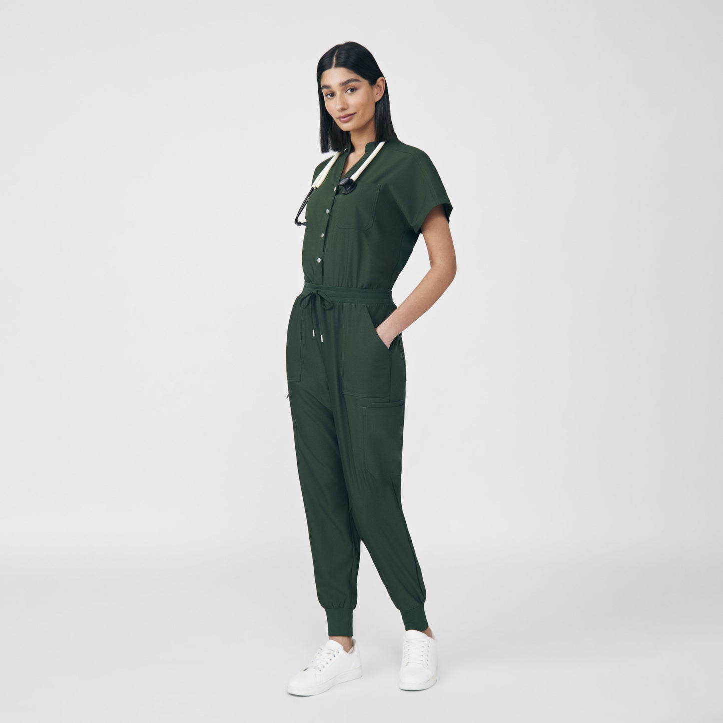 LO603 - Landau Women's 8- Pocket Cargo Scrub Jump Suit